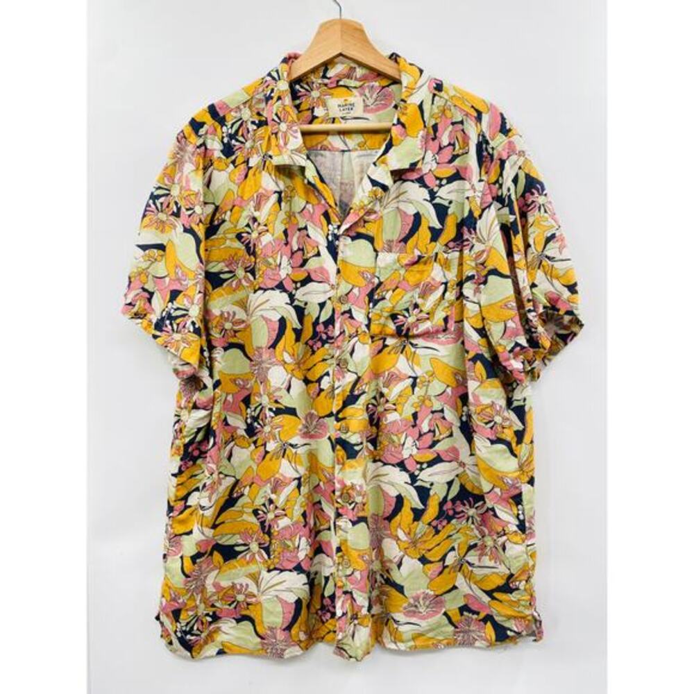 Marine layer floral colorful button down short sleeve